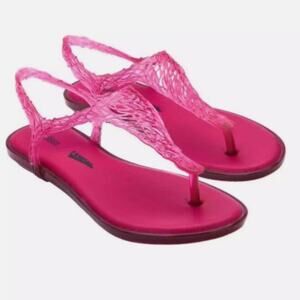 Melissa Campana Pink Beach Travel Vacation Cruise PVC Vegan Jelly Sandal NEW 7
